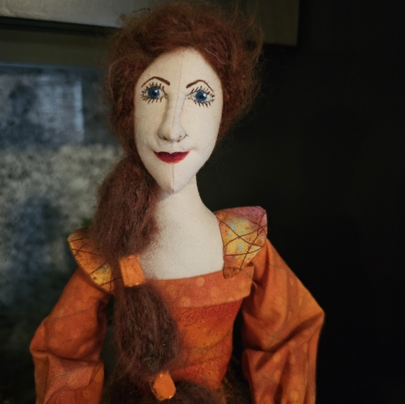 Carolyn Wyberg Folk Art Irish Country Girl - Picture 3 of 8